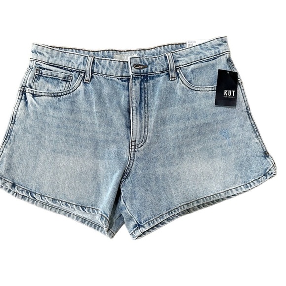 Kut from the Kloth Pants - Kut from the Kloth Women's Jane High Rise Light Wash Denim Shorts Size 10 NWT